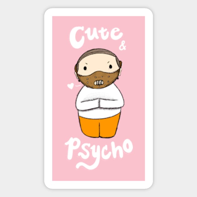 Cute Psycho Hannibal Lecter Doll Magnet by aubdotcom